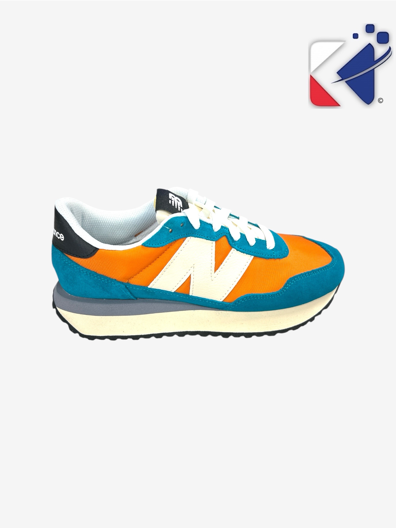 Basket Bleu canard Orange Pointure 40