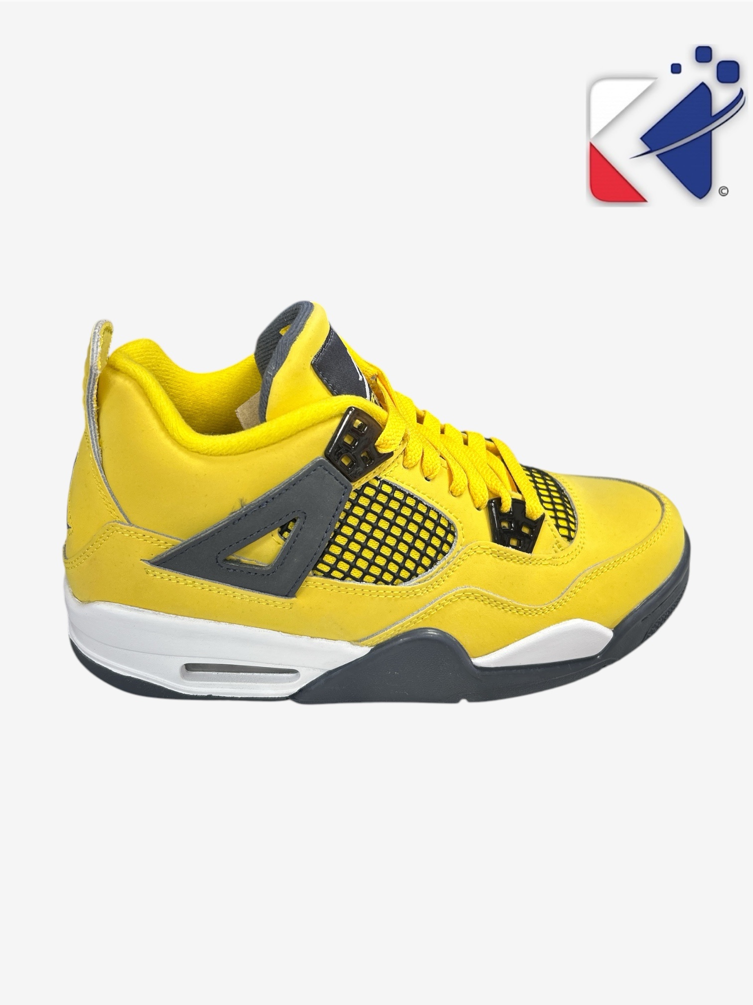 Basket Air Jordan 4 Rétro (GS) - jaune/noir - Pointure 40